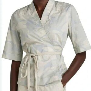 G-Star Raw Women's ETD Wrap Top Short Sleeve Blouse Oversized